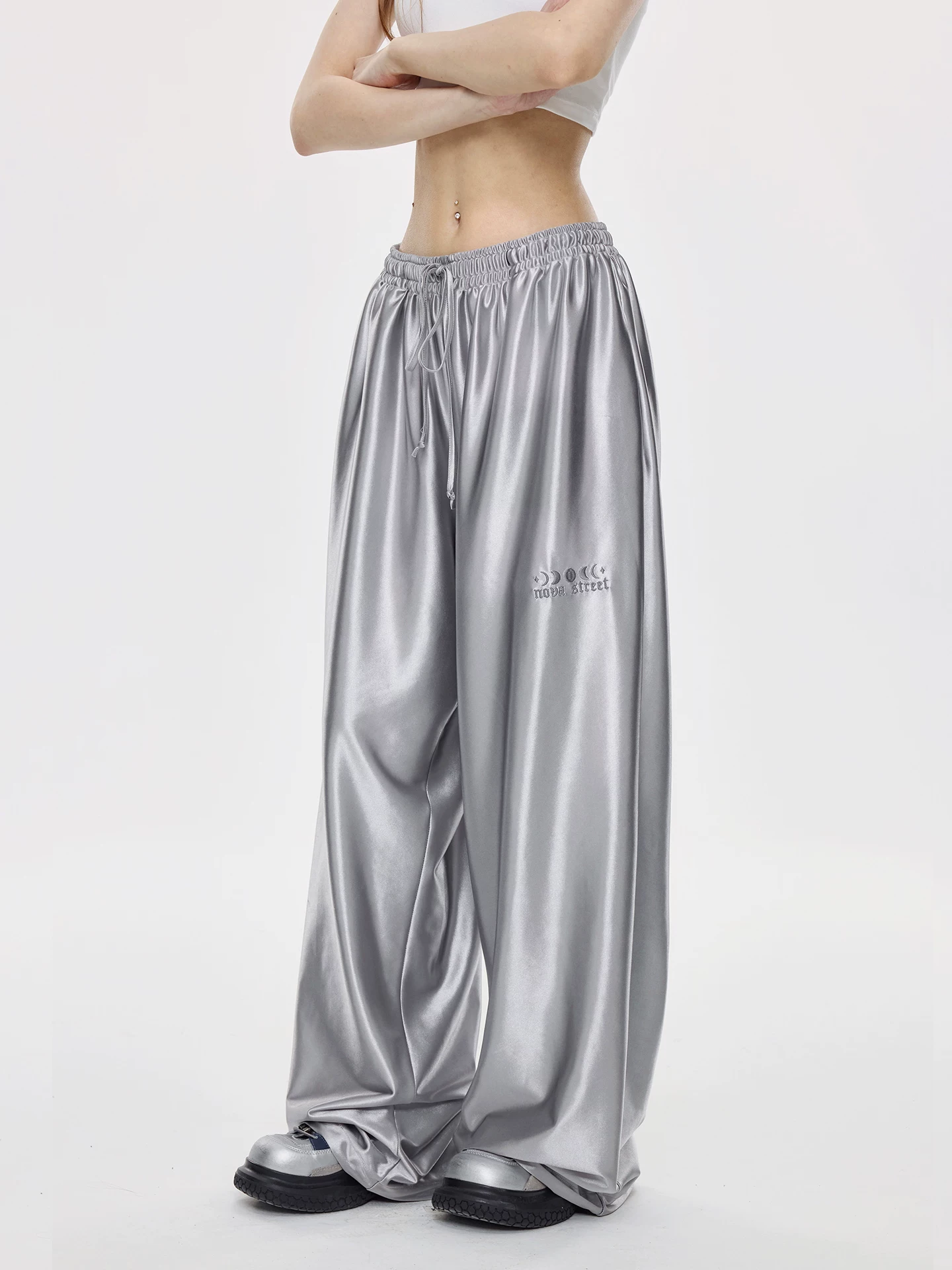 Nova Street Metallic Satin Drawstring Set(SEPERATE)