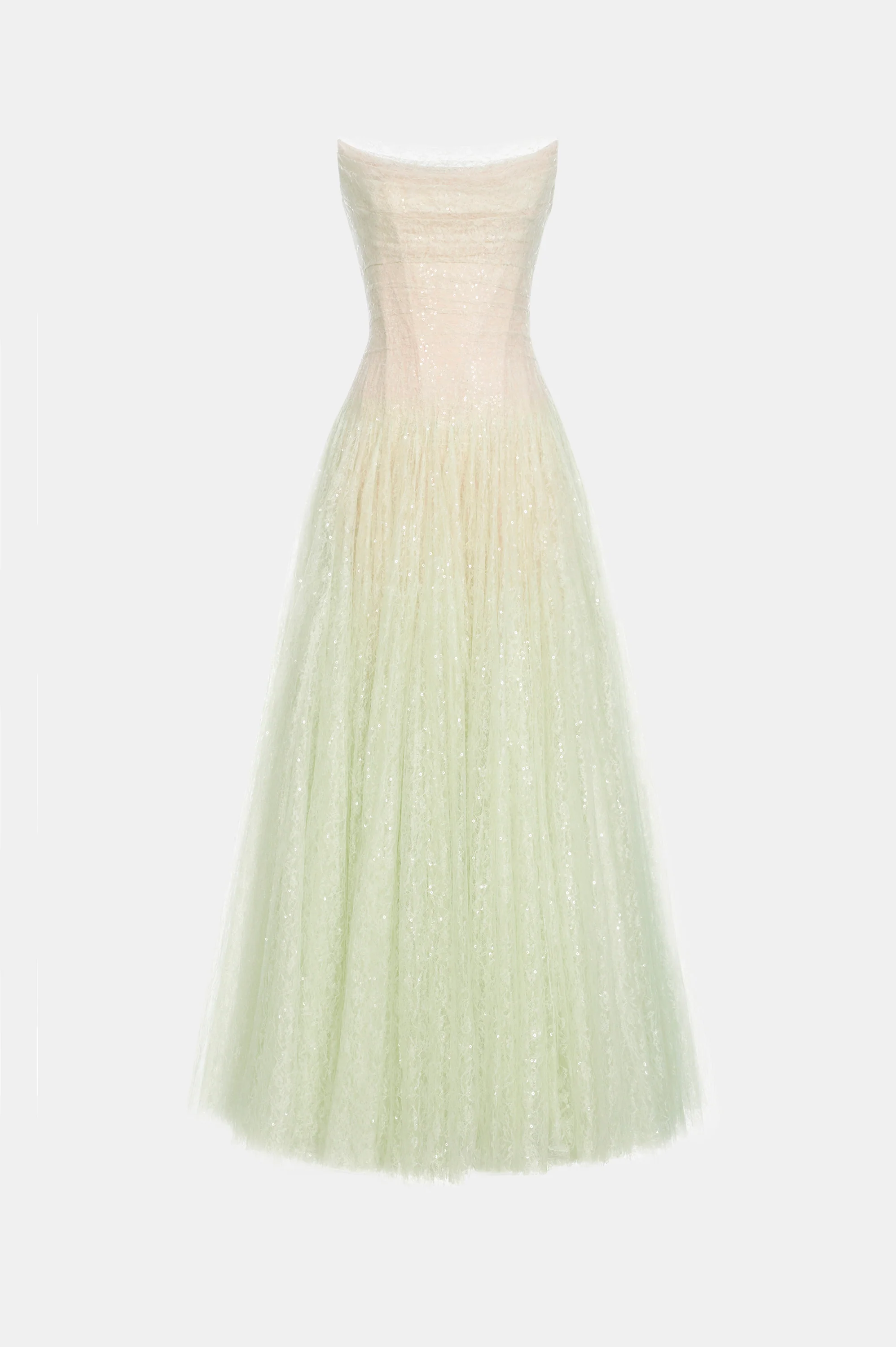 Montsand Draped Lace Maxi Dress-Mint