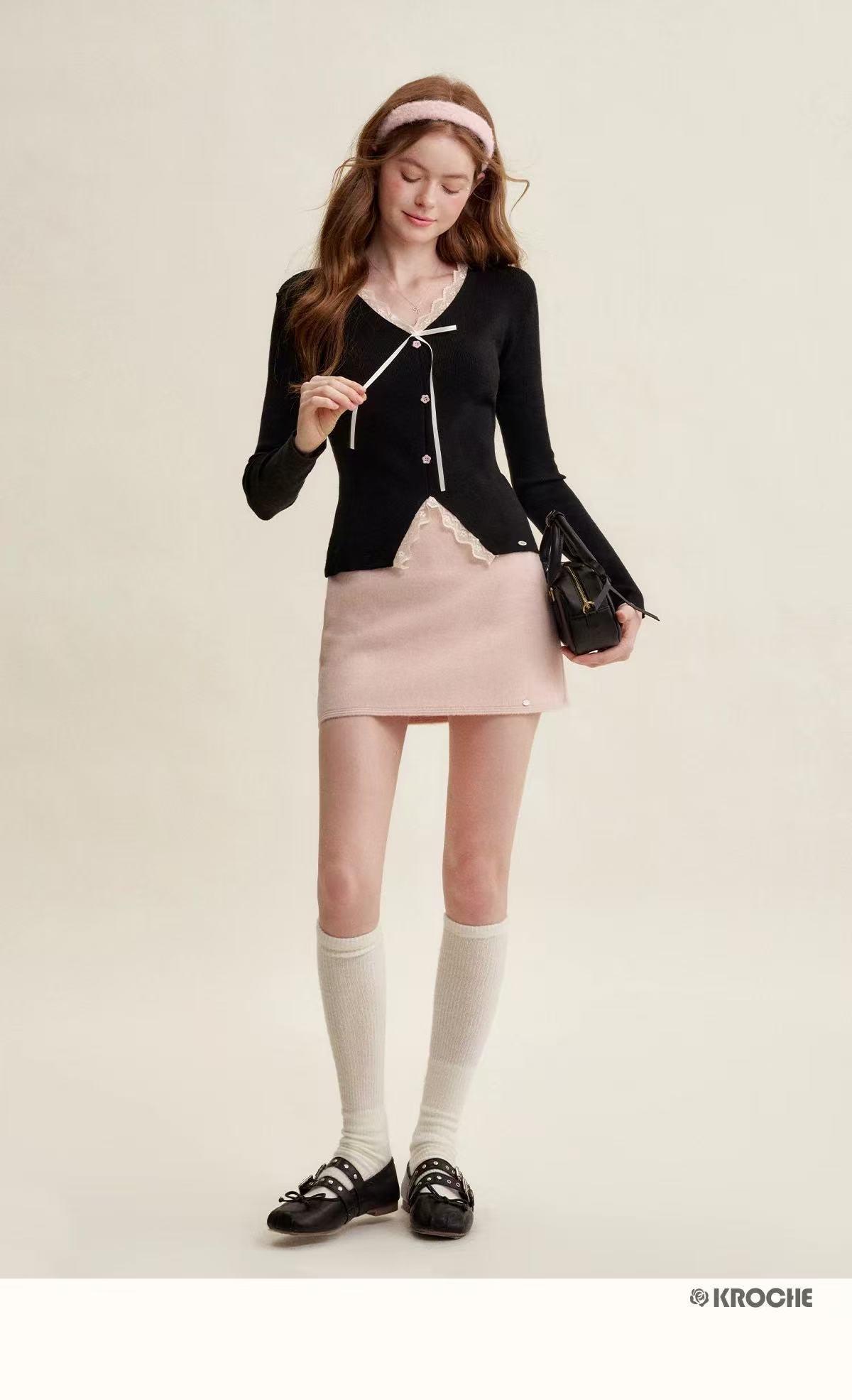 Kroche Bow lace cardigan