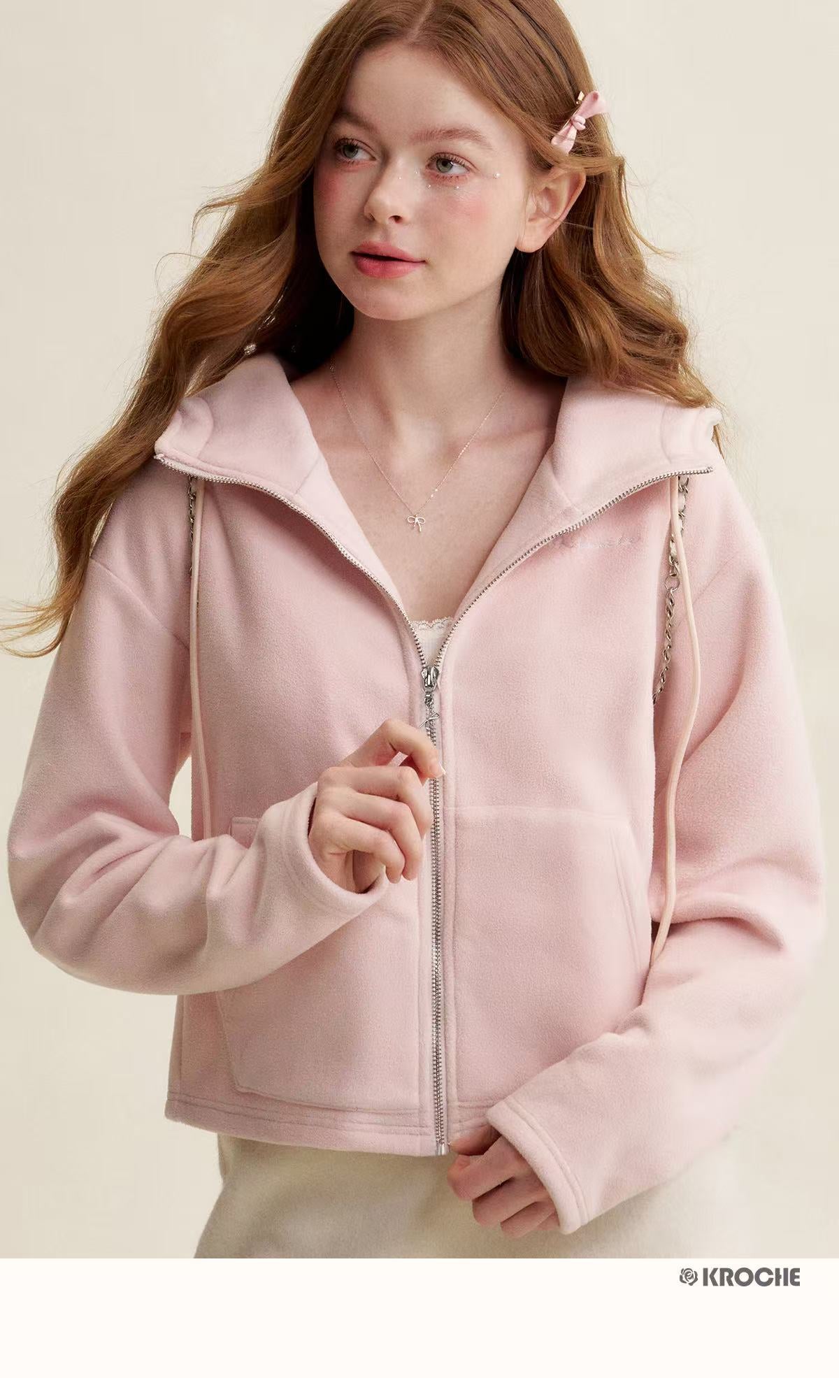 Kroche Polar fleece hooded jacket (2color)