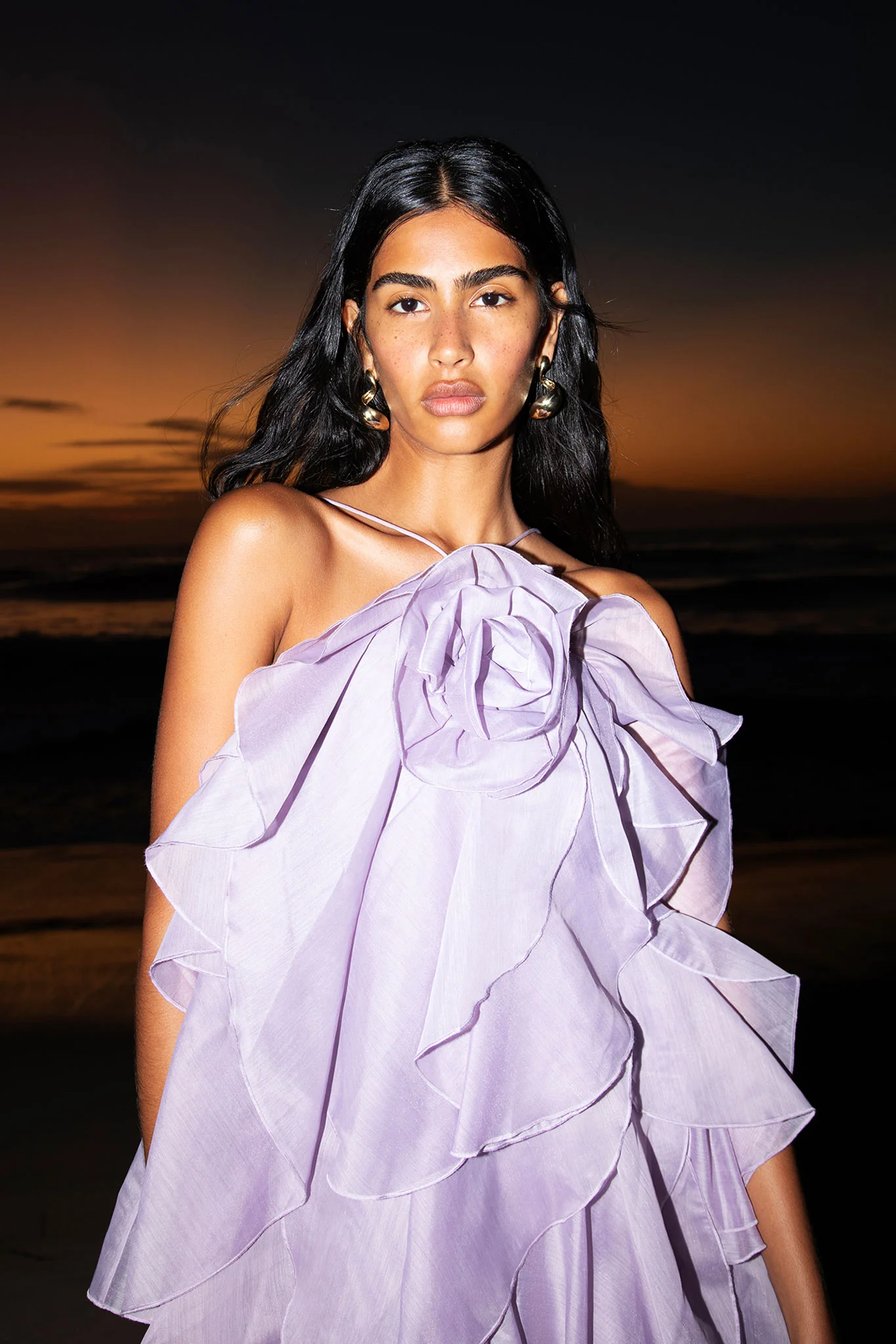 Aje Pandorea Layered Maxi Dress(Lilac)