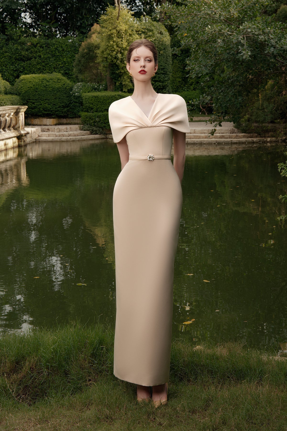 Calista FLORELLE Draped Off-shoulder Maxi Dress