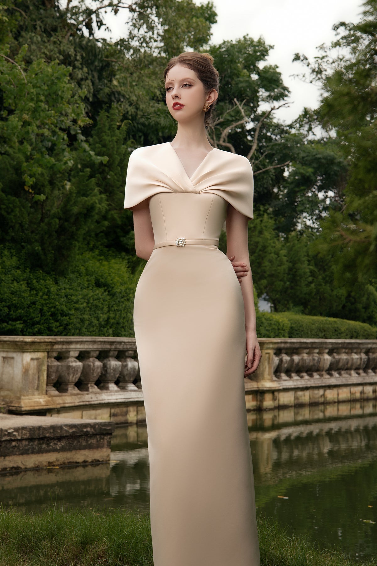 Calista FLORELLE Draped Off-shoulder Maxi Dress