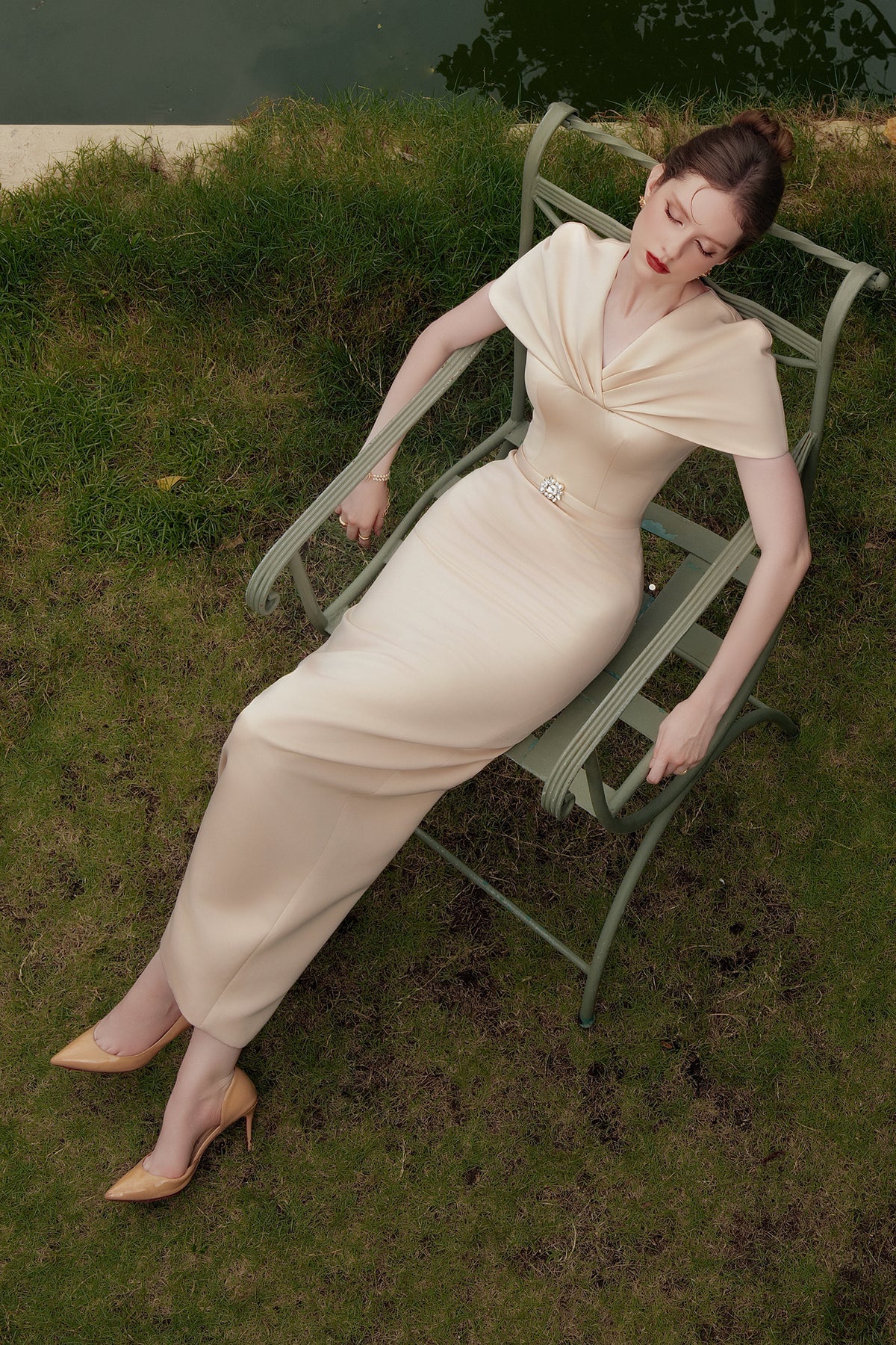 Calista FLORELLE Draped Off-shoulder Maxi Dress