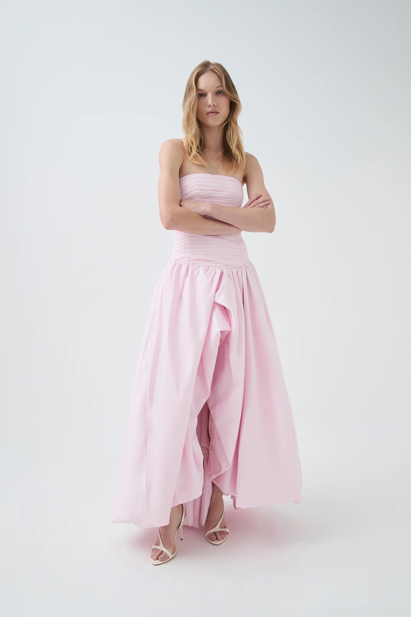 Aje Violette Bubble Hem Maxi Dress(Pastel pink)