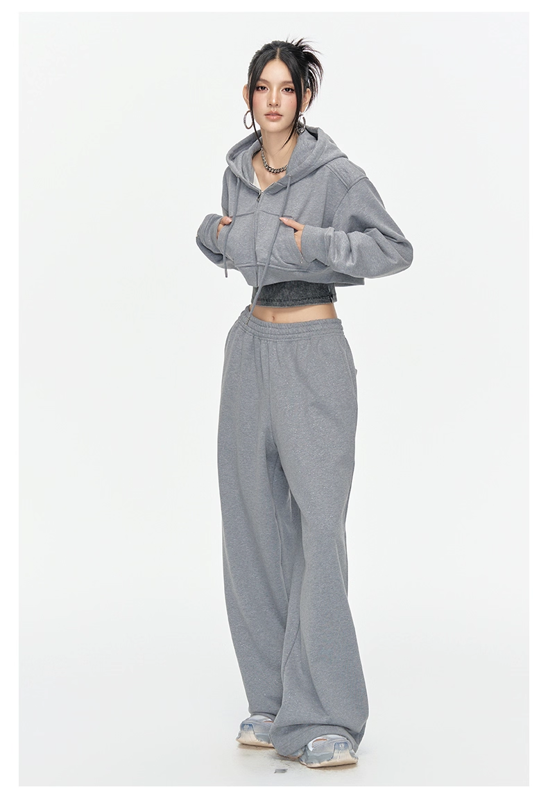 Arden Code AD02-373 Grey Sparkle Hoodie & Jogger Set(SEPERATE)