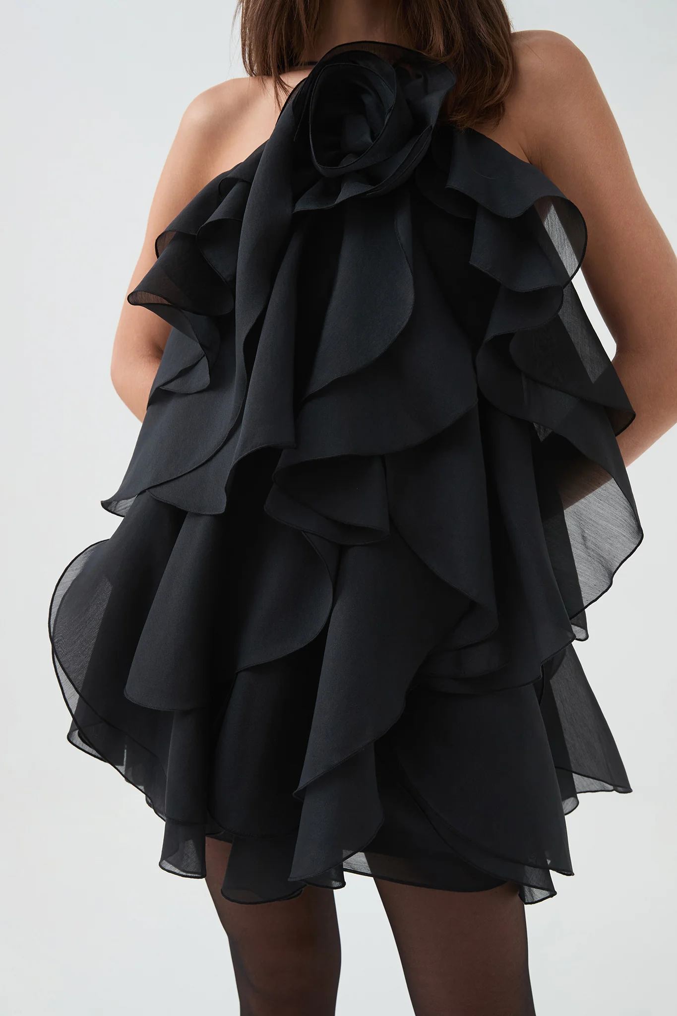 Aje Pandorea Layered Mini Dress(black)
