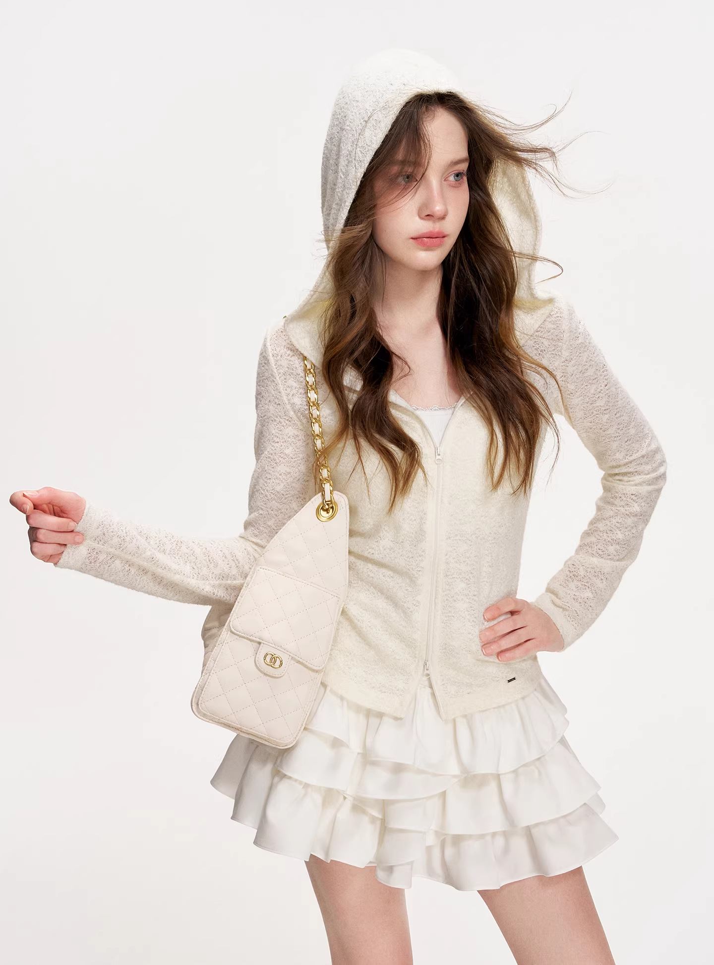 Kroche KWF4003 Hollow texture hoodie
