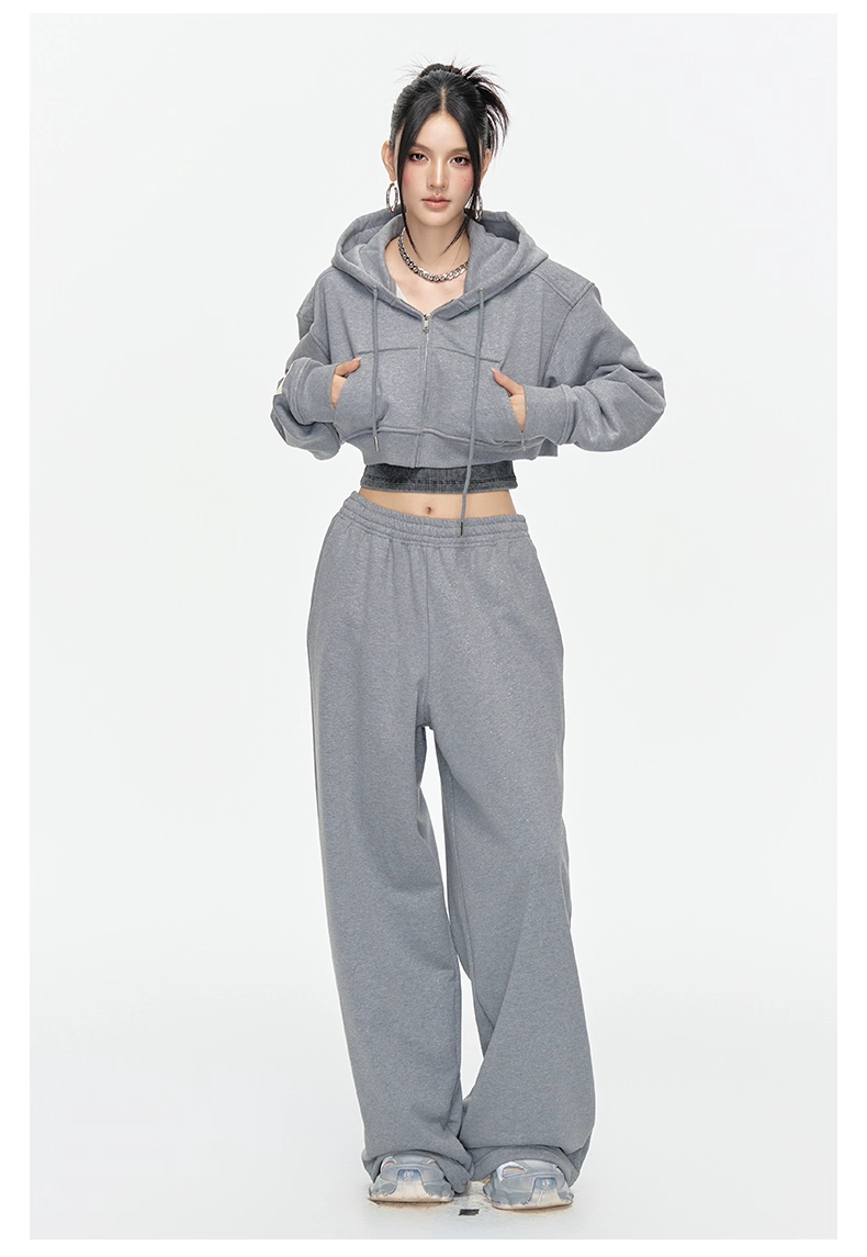 Arden Code AD02-373 Grey Sparkle Hoodie & Jogger Set(SEPERATE)