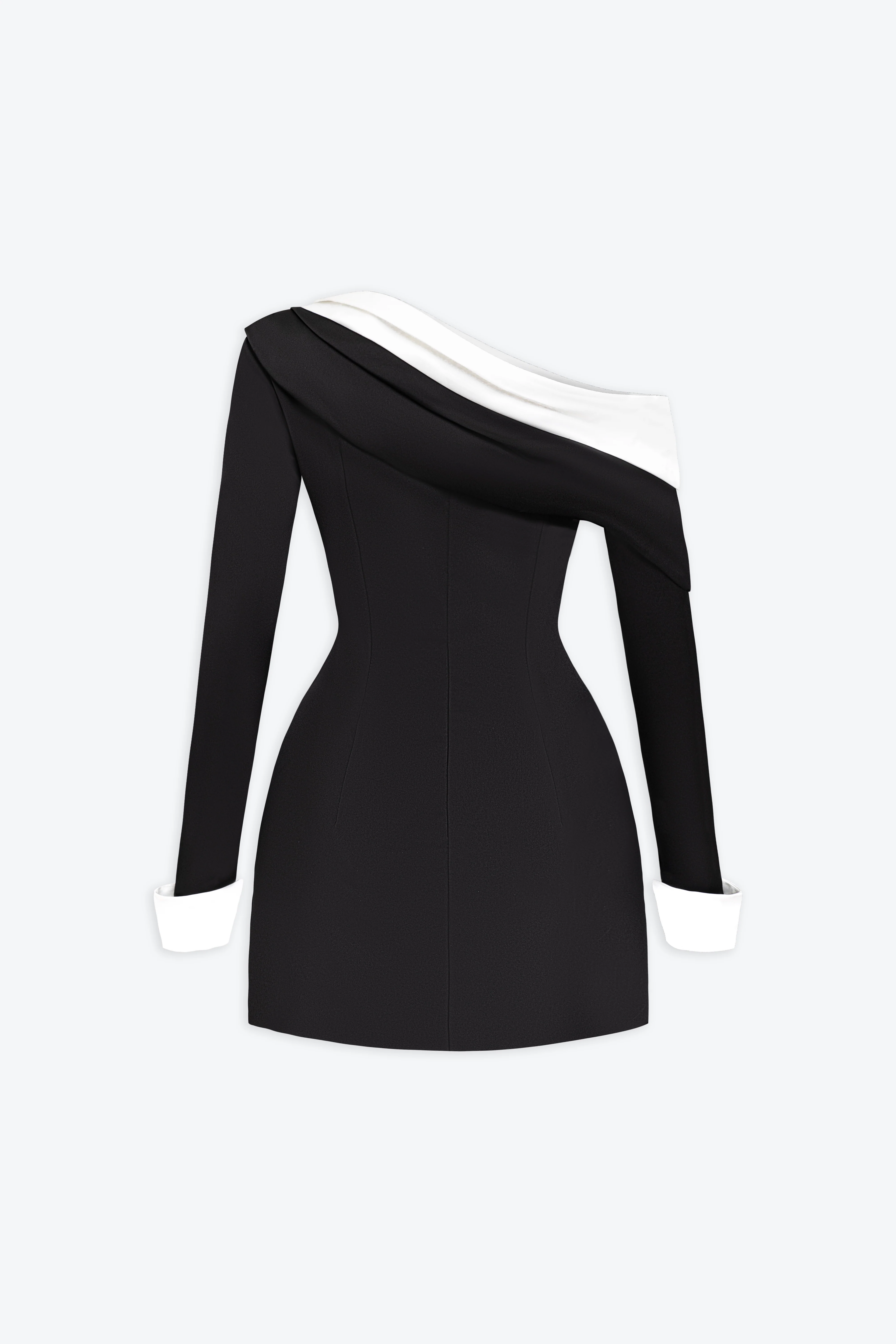BYDENIO Laurel Off-shoulder Mini Dress With Long Sleeves