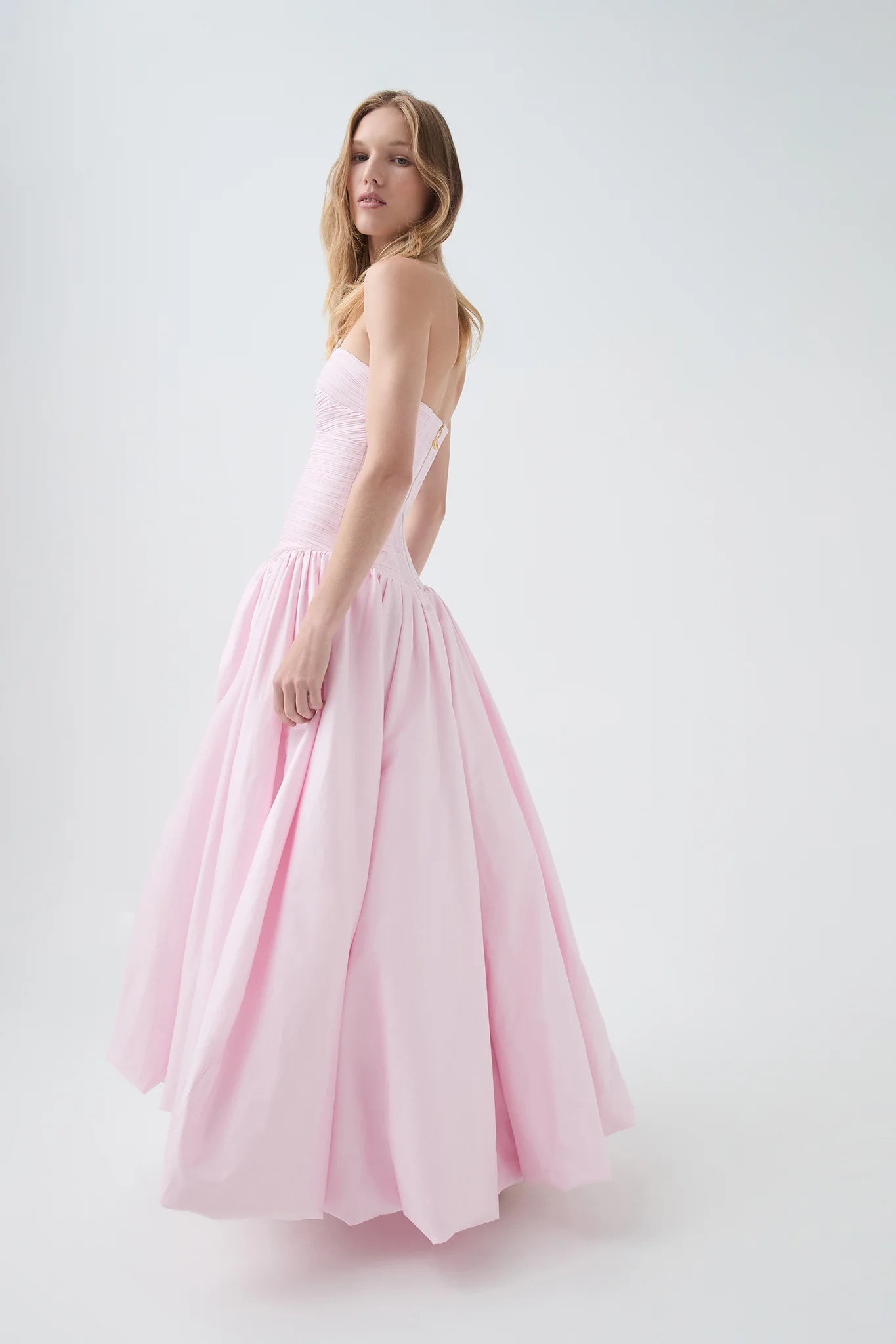 Aje Violette Bubble Hem Maxi Dress(Pastel pink)