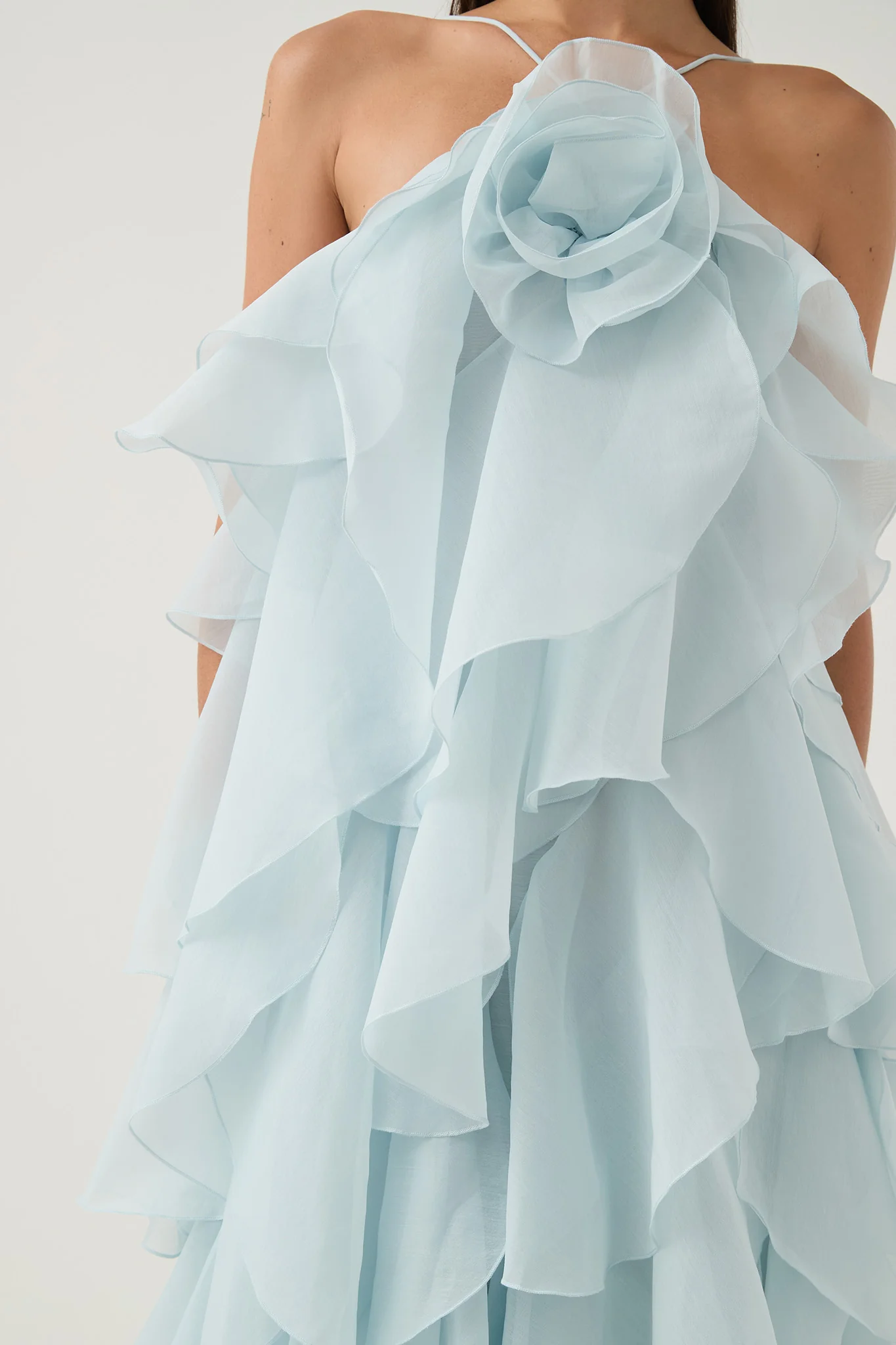 Aje Pandorea Layered Maxi Dress(Silver blue)