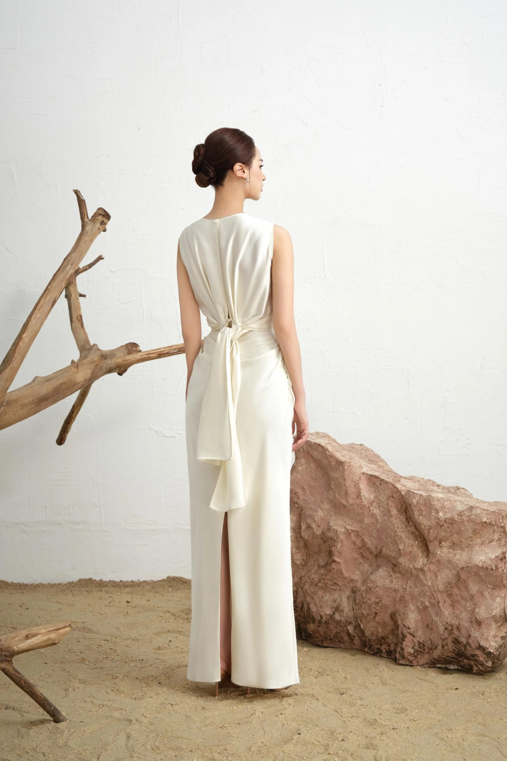 BYDENIO Nara Bia-Cut Mermaid Silk Dress