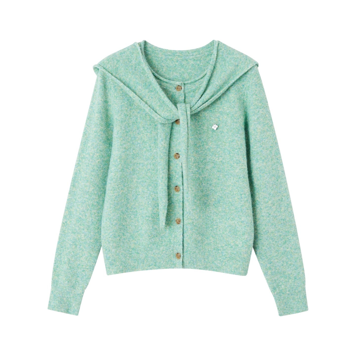 SOMESOWE S2508246 Hooded shawl rolled edge round neck cardigan