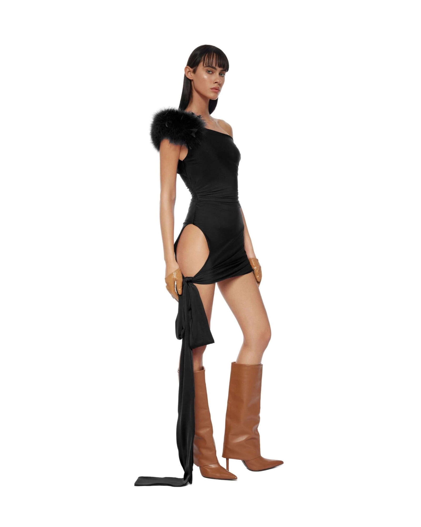 FANCì CLUB Scarlet Feather Mini Dress (2color)
