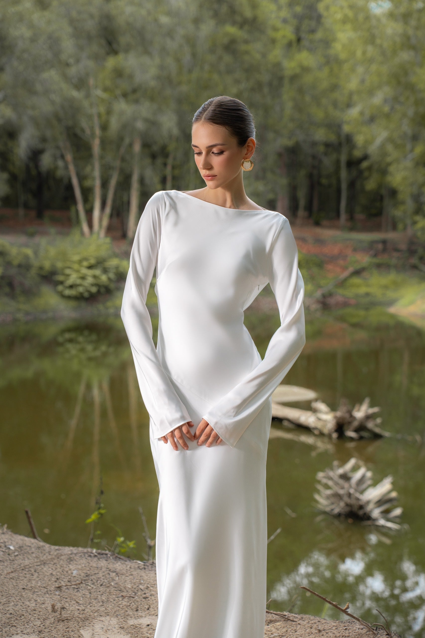 KISSERINE LILY SILK DRESS(4color)