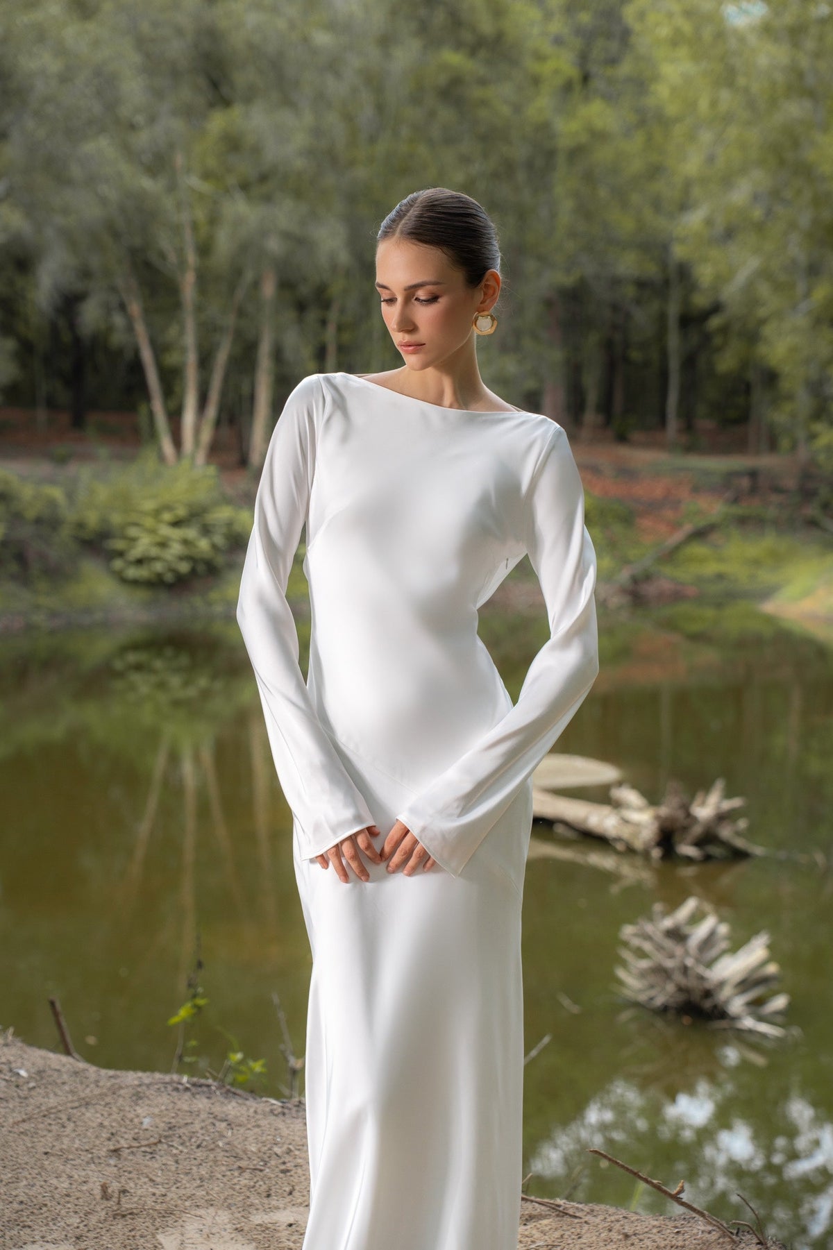 KISSERINE LILY SILK DRESS(4color)