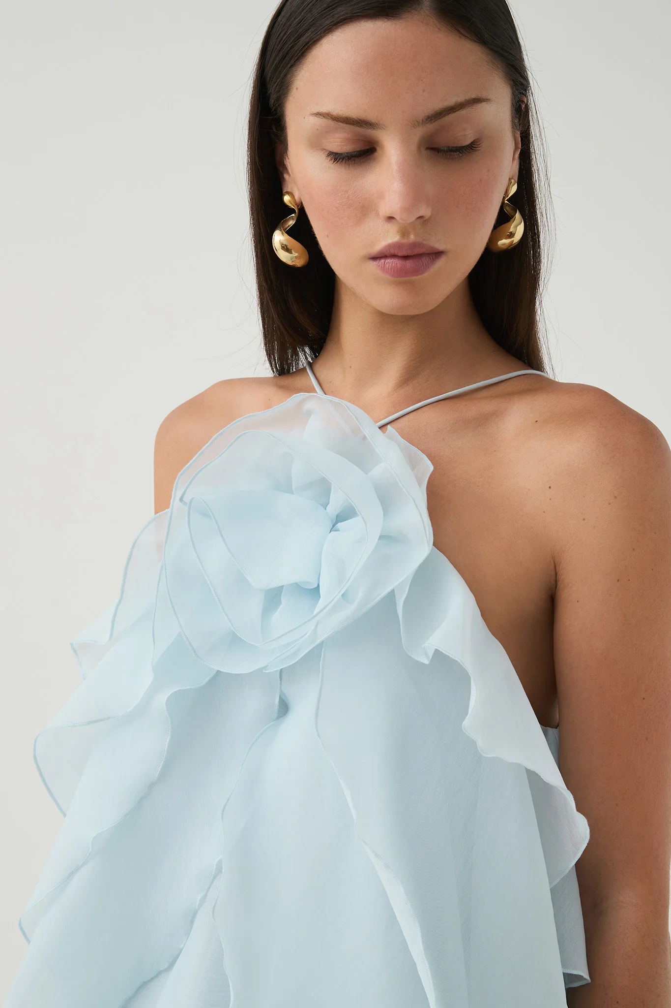 Aje Pandorea Layered Top (Silver blue)