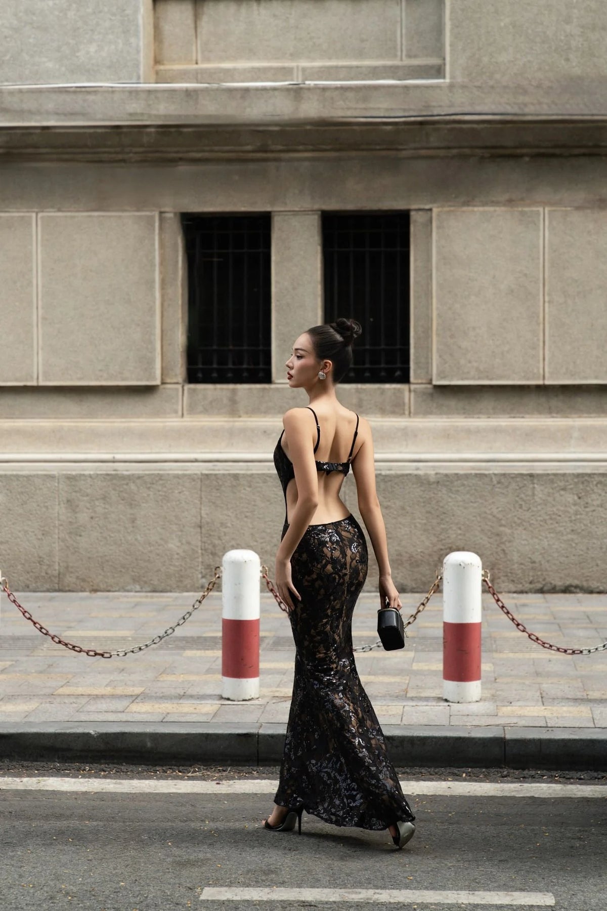 CHARMANINE BLACK LACE Dress