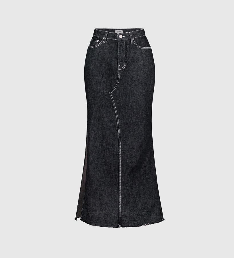 Guse Slit Maxi Denim Skirt