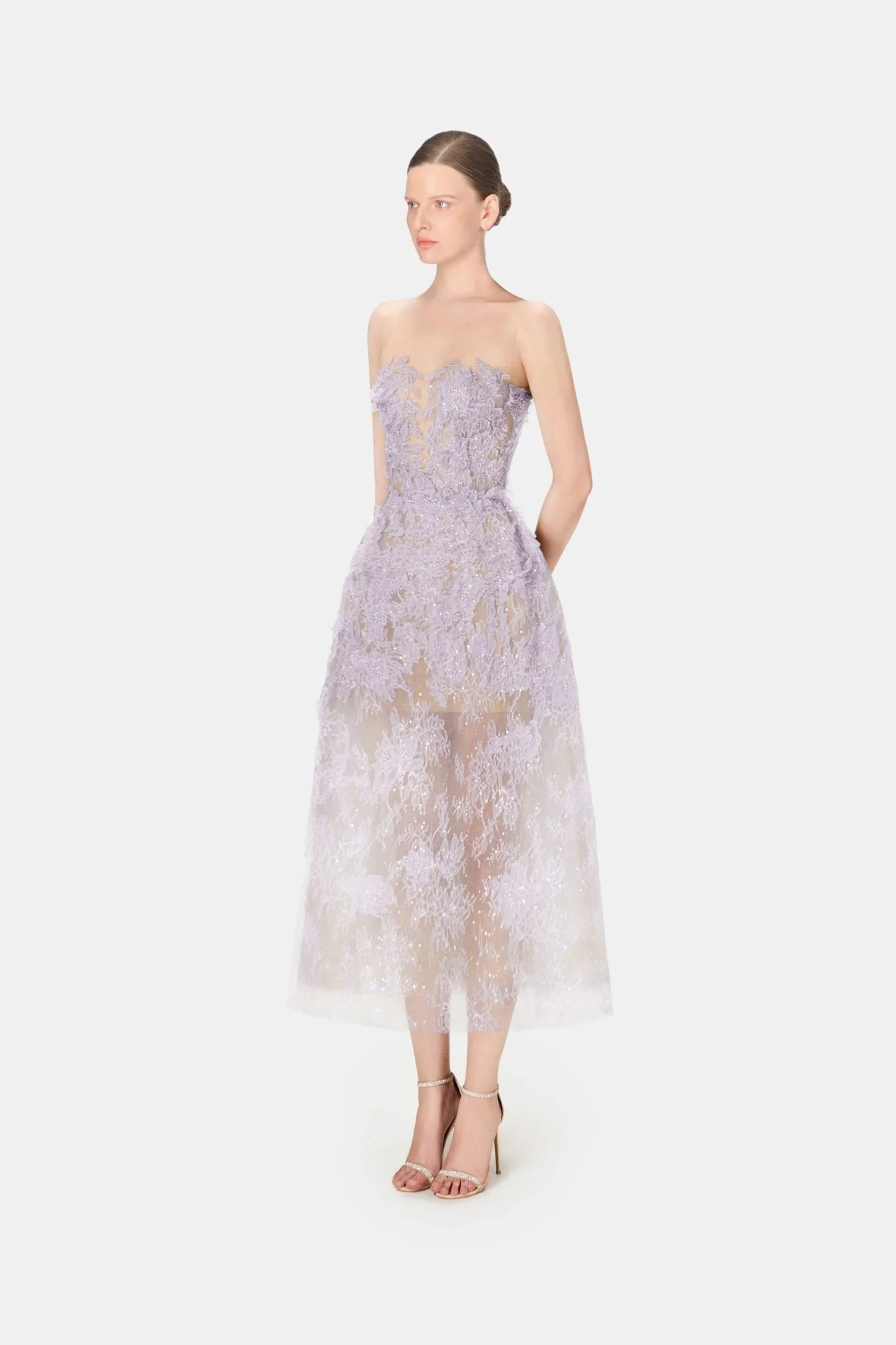 Montsand Baby Violet Beaded Lace Dress