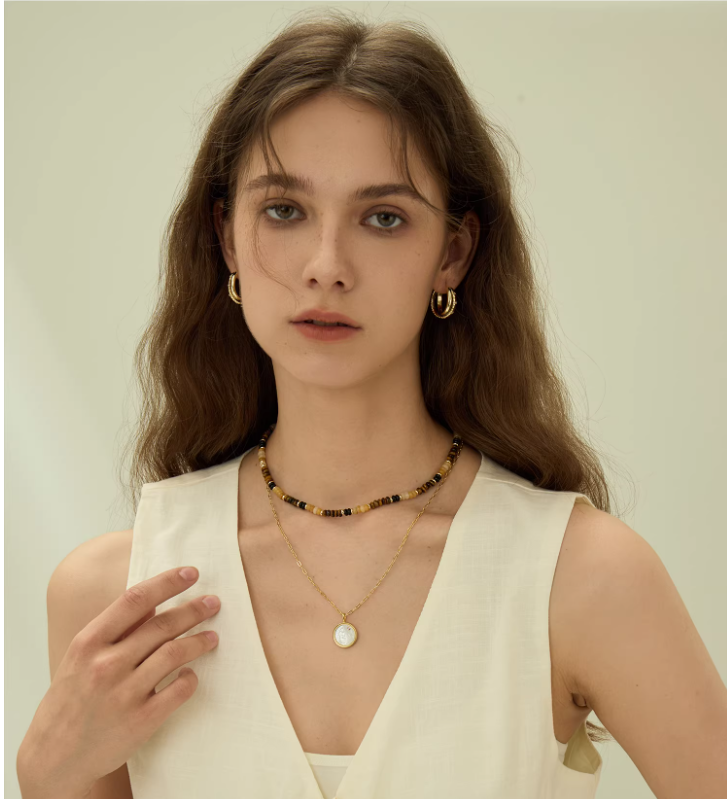 ARSIS Snake bone double-layer earrings