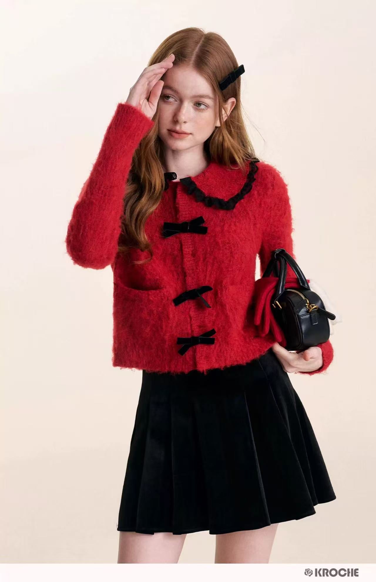 Kroche Black velvet skirt