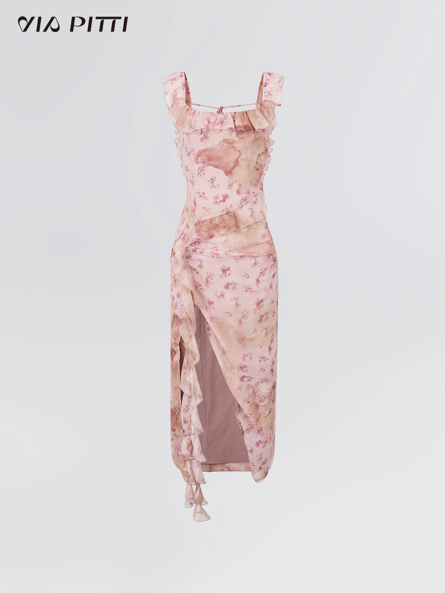 VIA PITTI V24AD049 Pink Split Dress