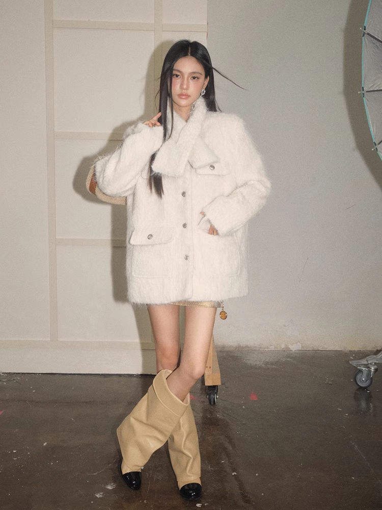 OLIVIA DUO DAWT24728 Fur Snow Coat (with scarf)