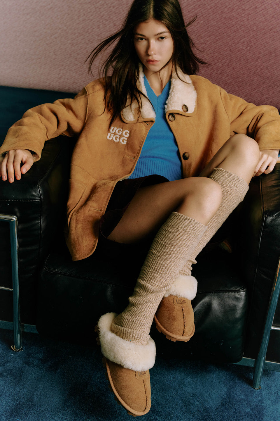 OZLANA UGG OZ3001 CLASSIC COQUETTE SLIPPER (DETACHABLE FEATURE)