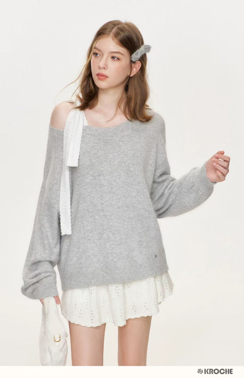Kroche Lace tie sweater