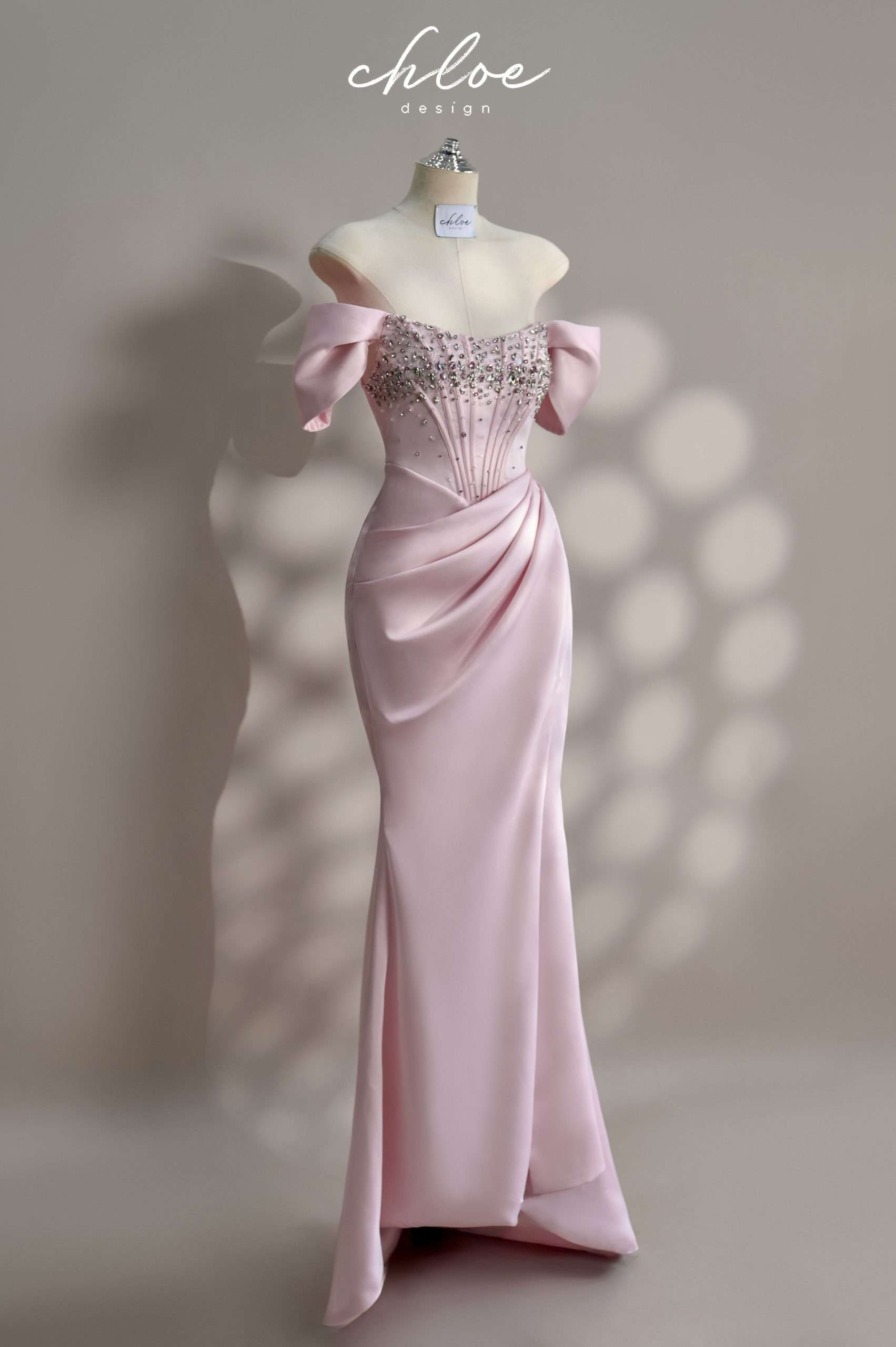 Chloe Corset Crystal Maxi Dress