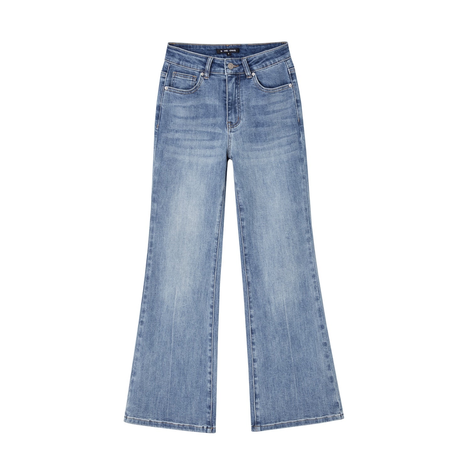 SOMESOWE S2508063 Lace micro flared jeans