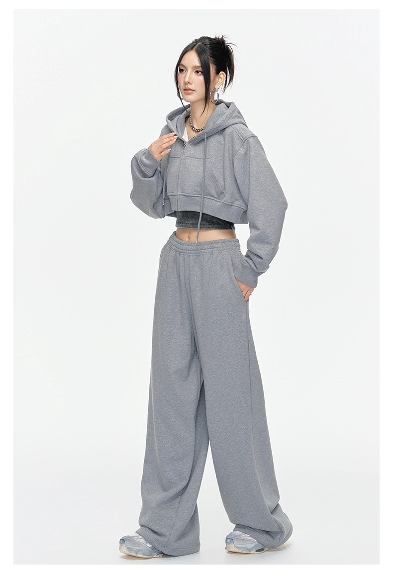 Arden Code AD02-373 Grey Sparkle Hoodie & Jogger Set(SEPERATE)