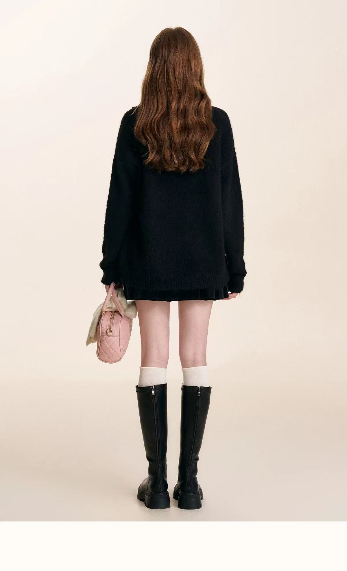 Kroche Lace patchwork embroidered sweater
