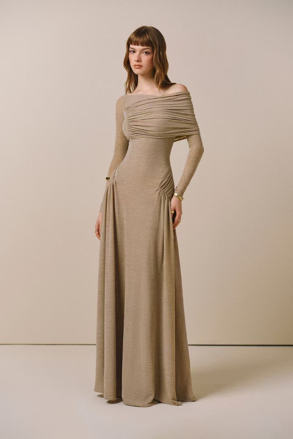 CICI CHAUMET Off-shoulder Dress (3color)