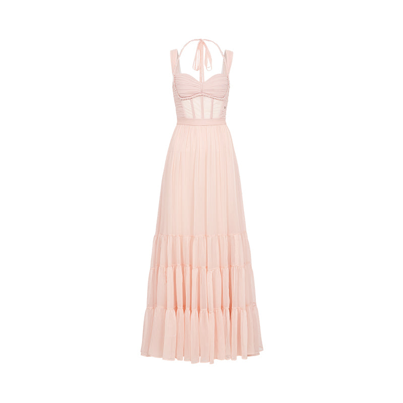 SHEERLUCK SLLYQ25304 Knitted bead pleated dress