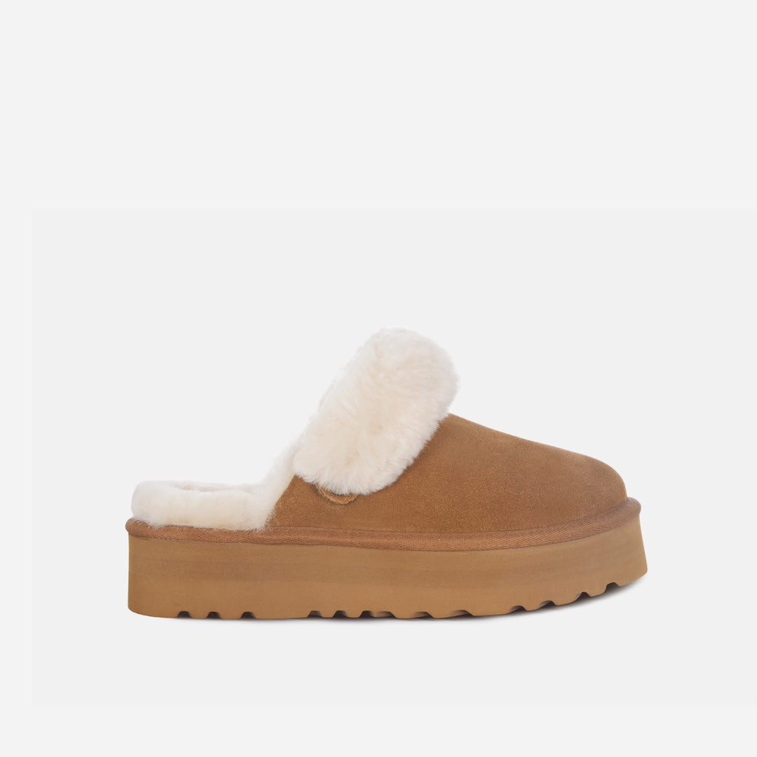 OZLANA UGG OZ3007 LOGO PLATFORM SLIPPER
