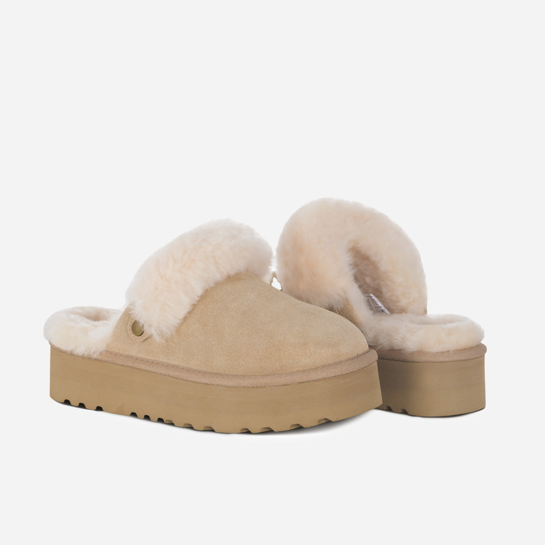 OZLANA UGG OZ3007 LOGO PLATFORM SLIPPER