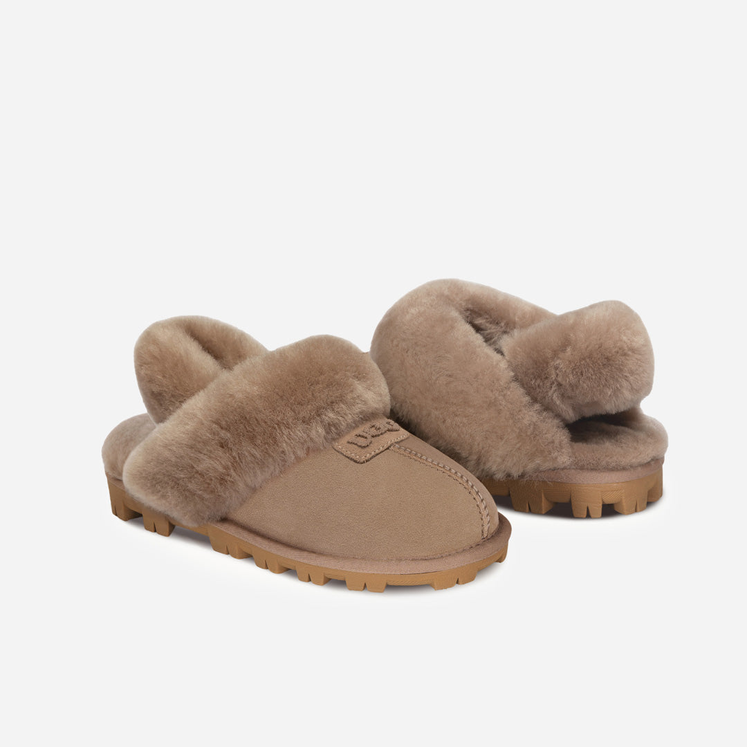 OZLANA UGG OZ3004 CLASSIC COQUETTE LOGO SLIPPER (DETACHABLE FEATURE)