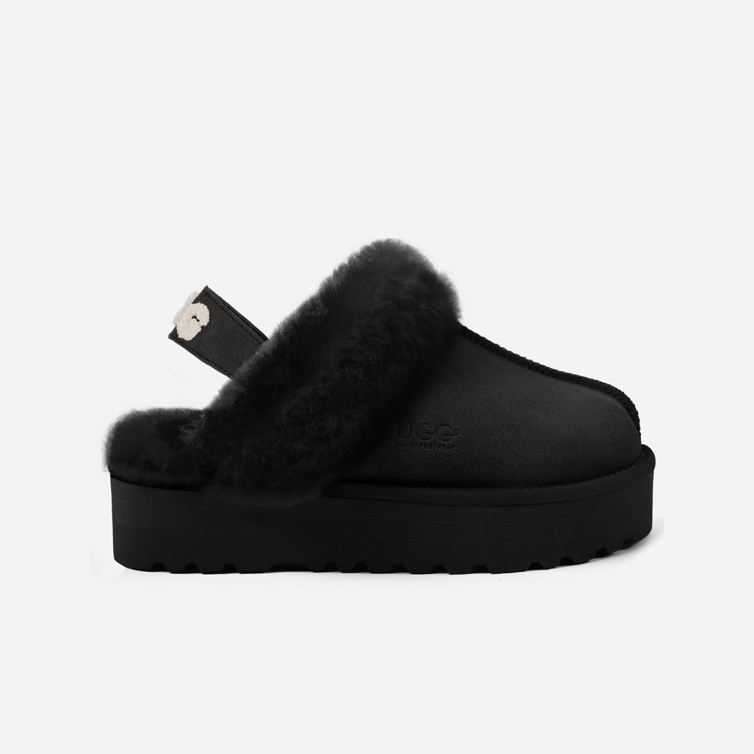 OZLANA UGG OZ3002 CLASSIC COQUETTE PLATFORM SLIPPER  (DETACHABLE FEATURE)
