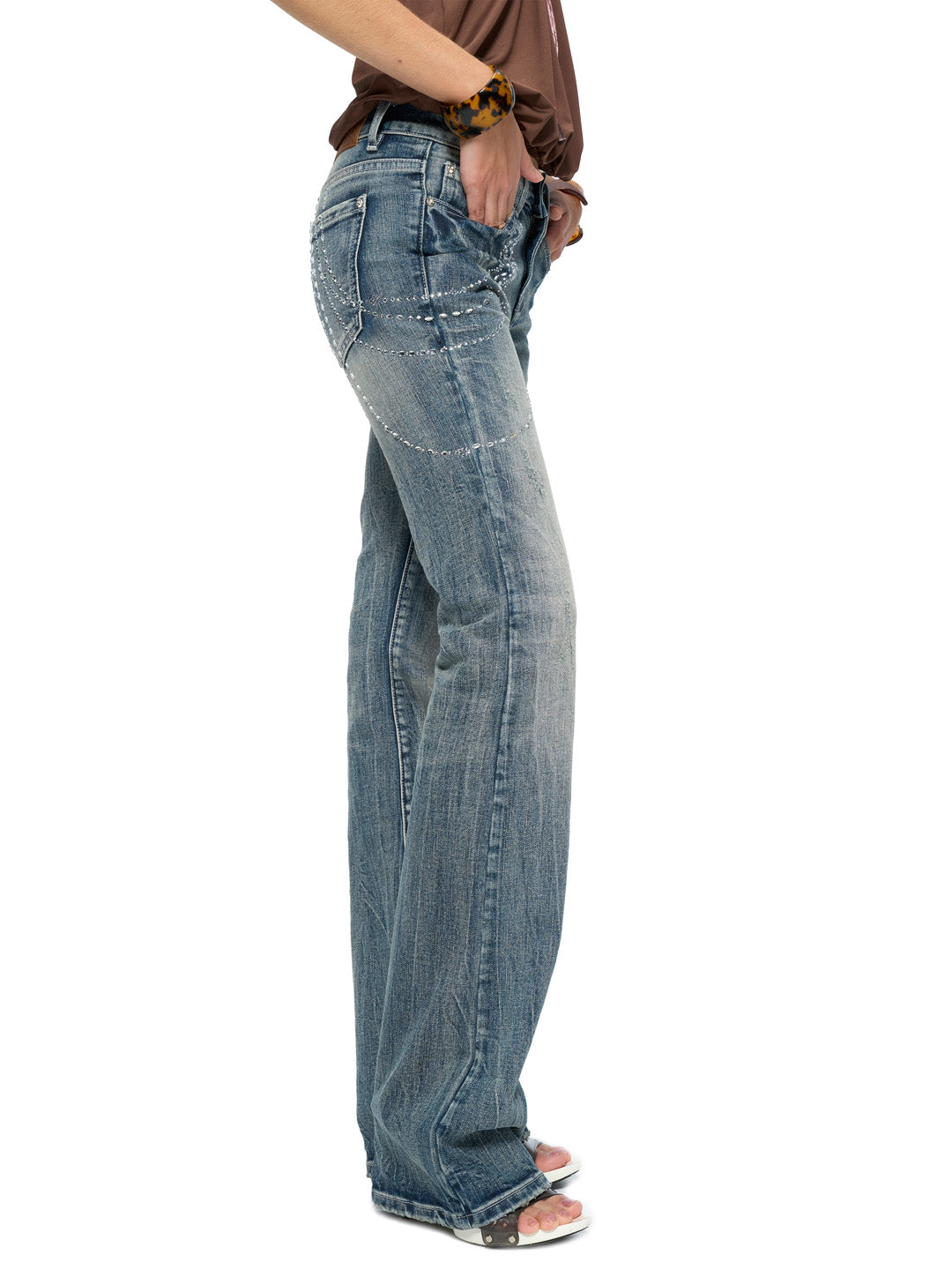 JYOSEI Hot pressed denim pants