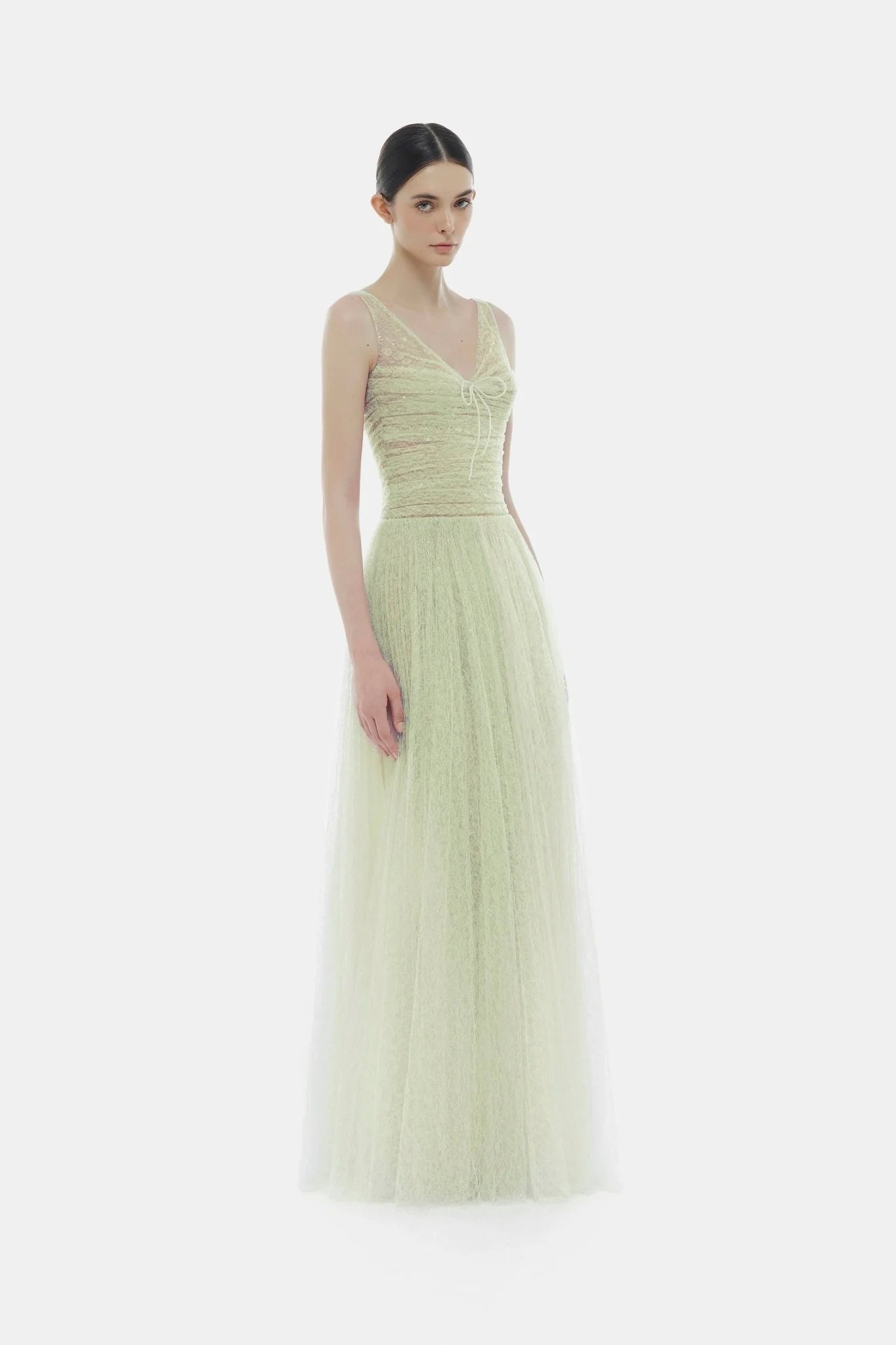 Montsand Mint Drapped Maxi Dress
