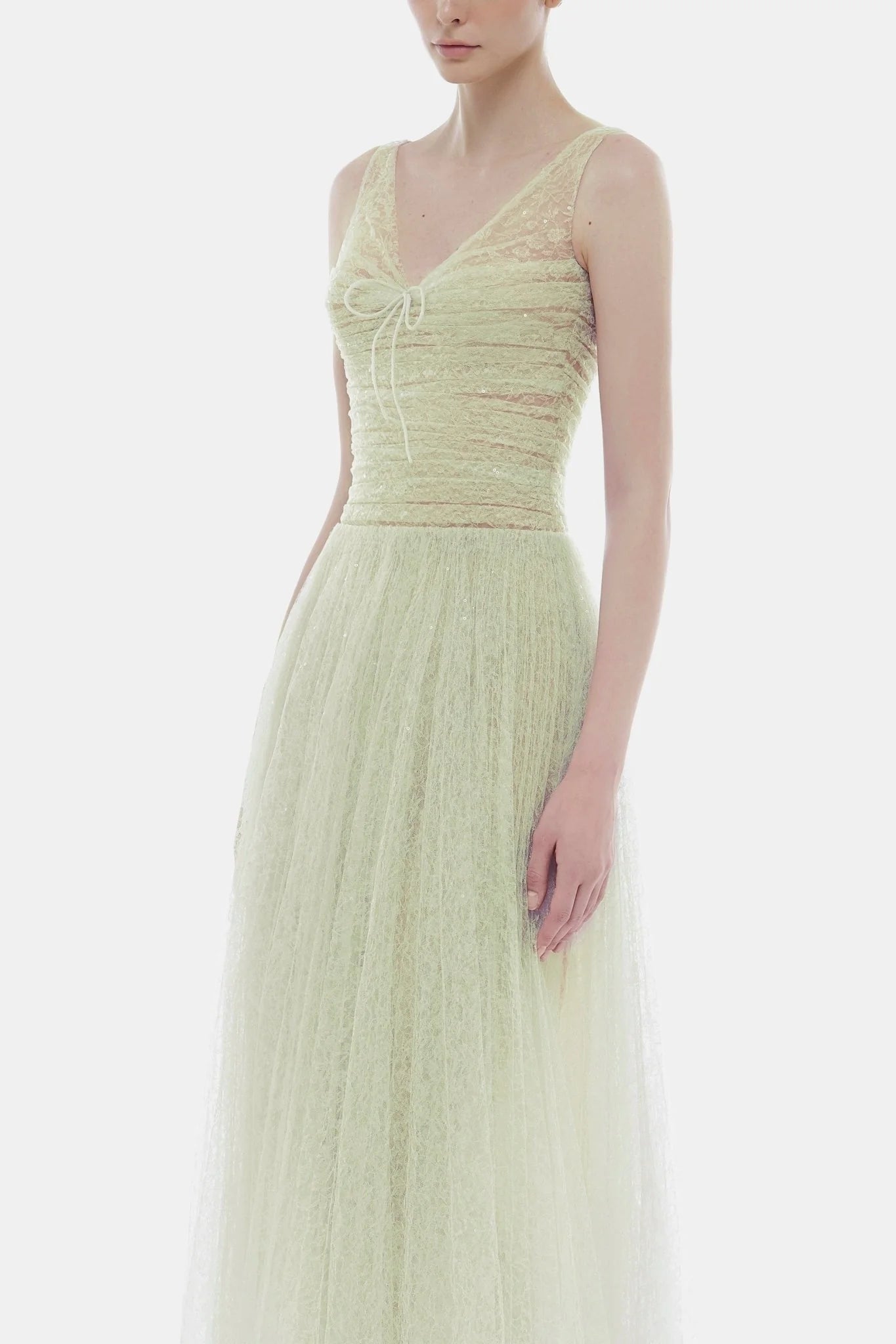 Montsand Mint Drapped Maxi Dress