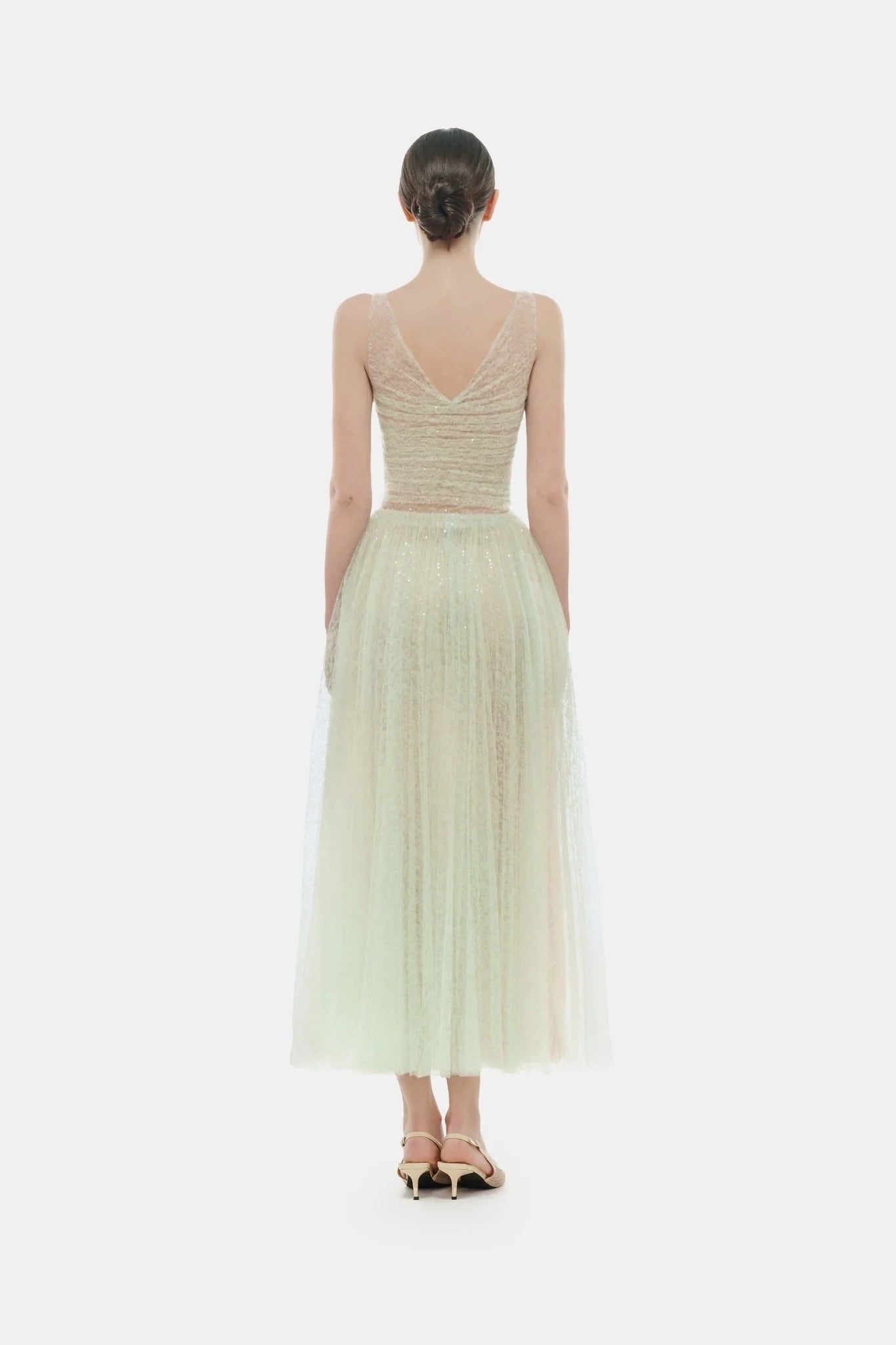 Montsand Mint Drapped Midi Dress