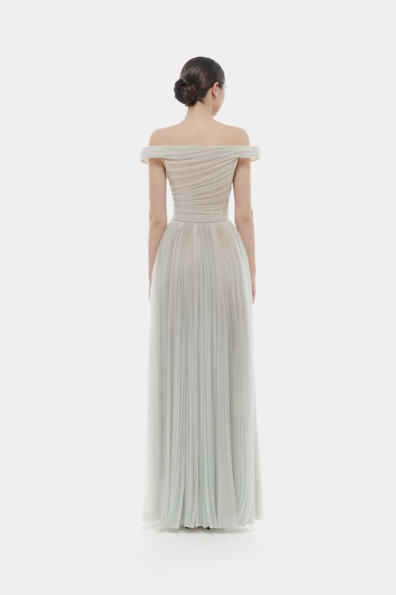 Montsand Mint Off-shoulder Maxi Dress