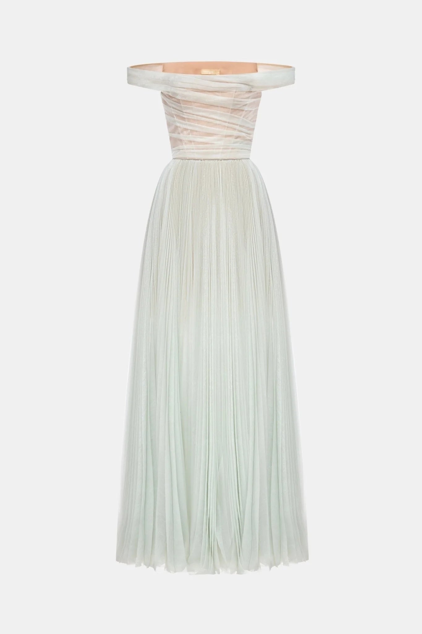 Montsand Mint Off-shoulder Maxi Dress