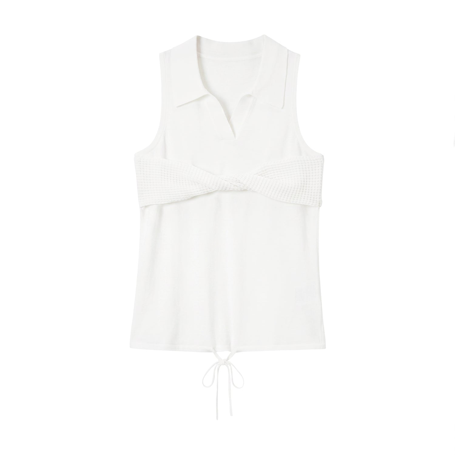 SOMESOWE S2609094 Oxygen sensitive twisted polo vest