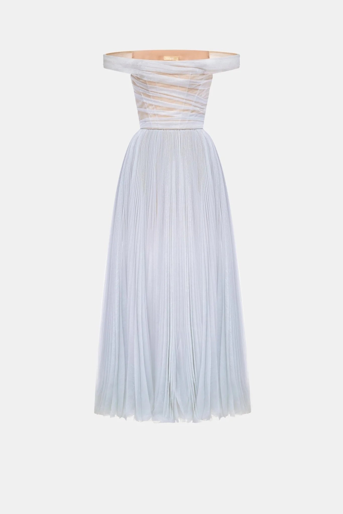 Montsand Violet Off-shoulder Midi Dress
