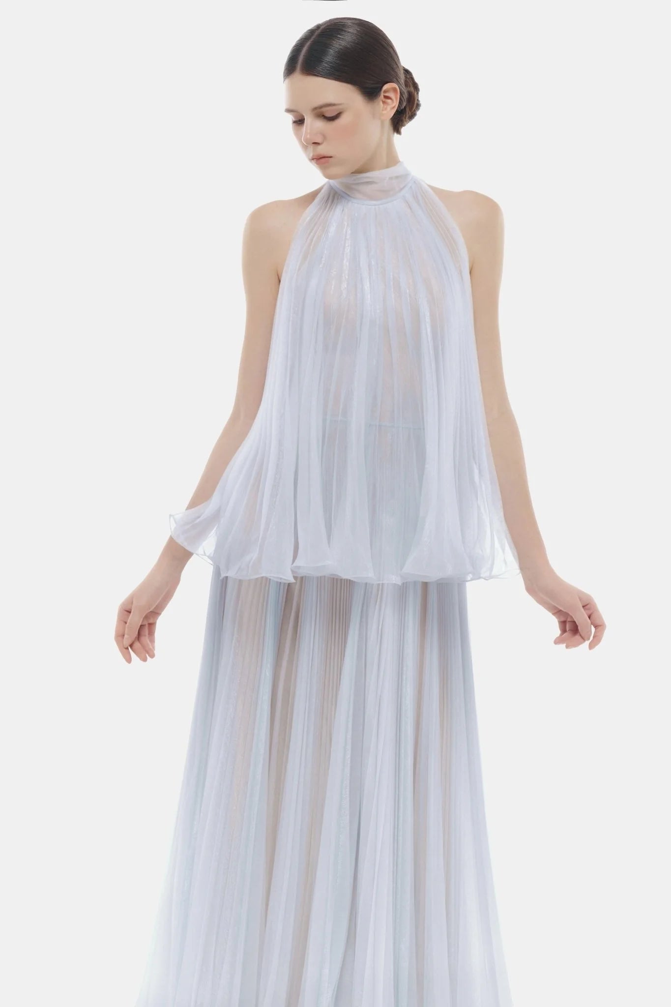 Montsand Violet Pleated Dress